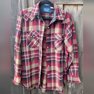 Vintage Pendleton, 100% Wool, Made In USA, Plaid Western